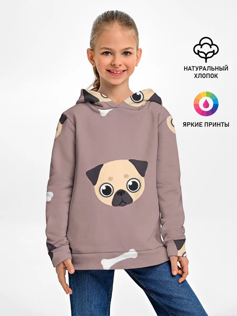 Детское худи / Мопсины мордашки