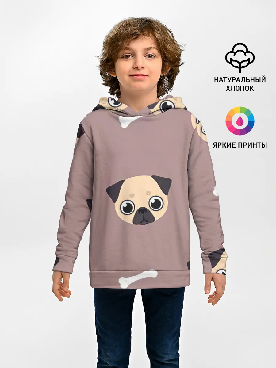 Детское худи / Мопсины мордашки