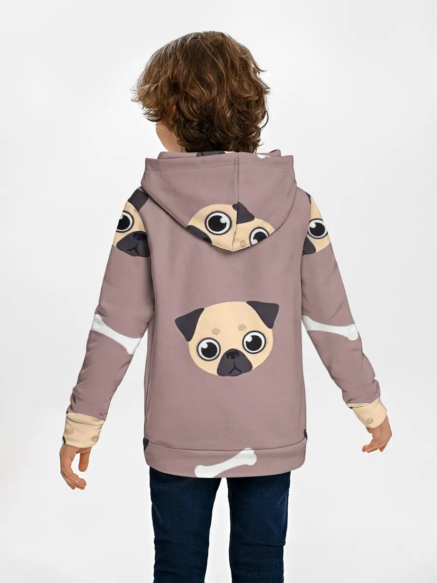 Детское худи / Мопсины мордашки