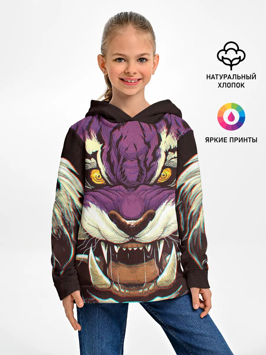 Детское худи / Маска тигра