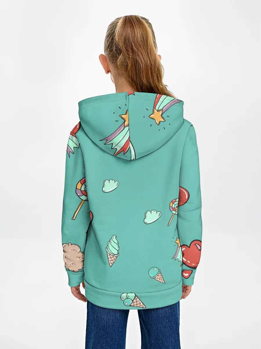 Детское худи / Единорог с мороженкой