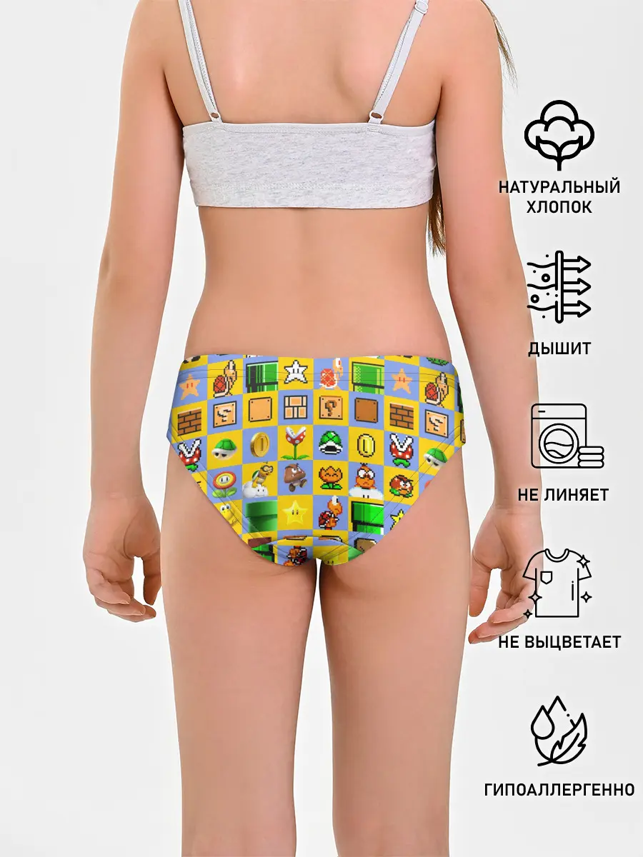 Трусы для девочек / Super Mario Pop art