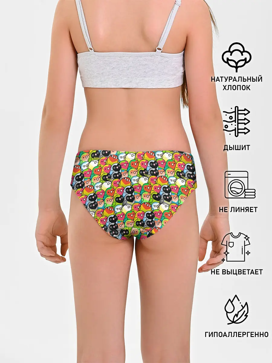 Трусы для девочек / Папуги