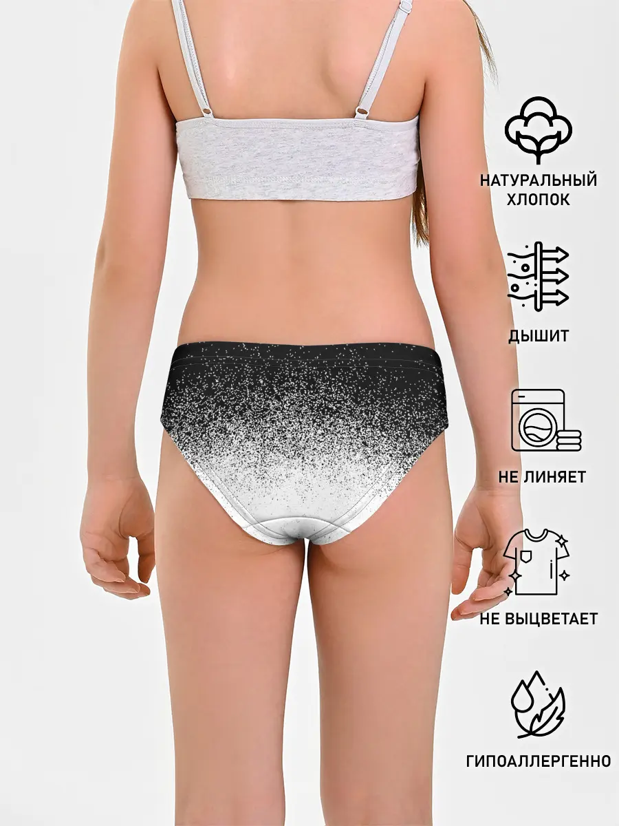 Трусы для девочек / BLACK AND WHITE ABSTRACTION