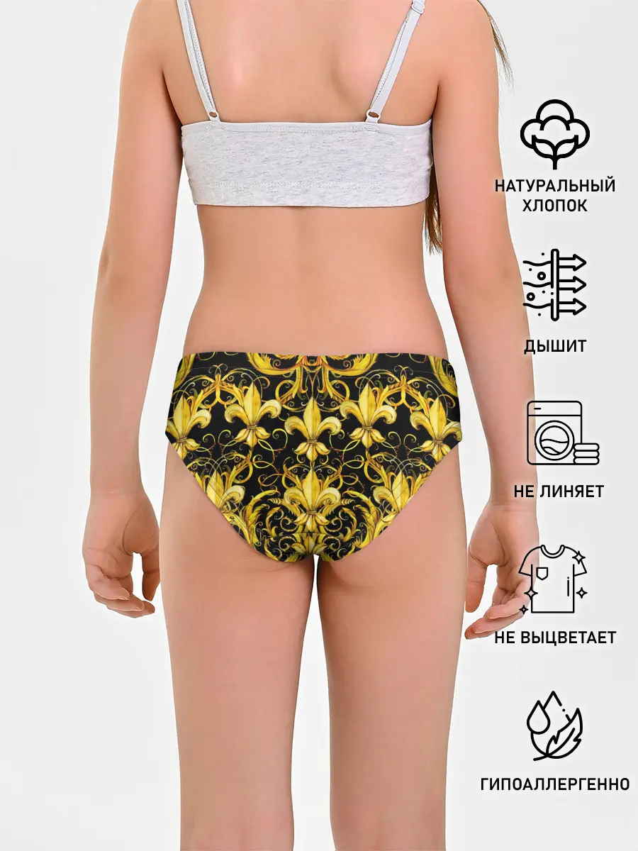 Трусы для девочек / gold spades