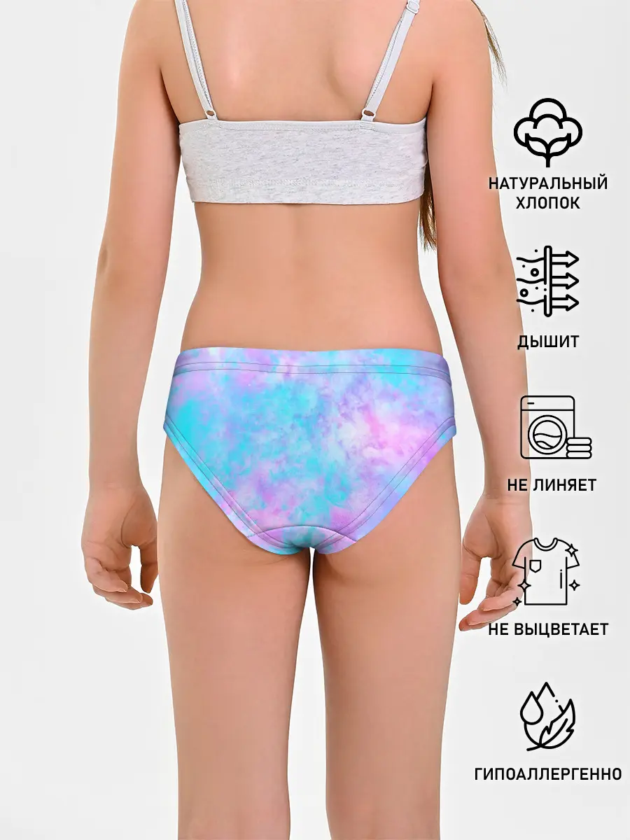 Трусы для девочек / Мрамор Tie Dye