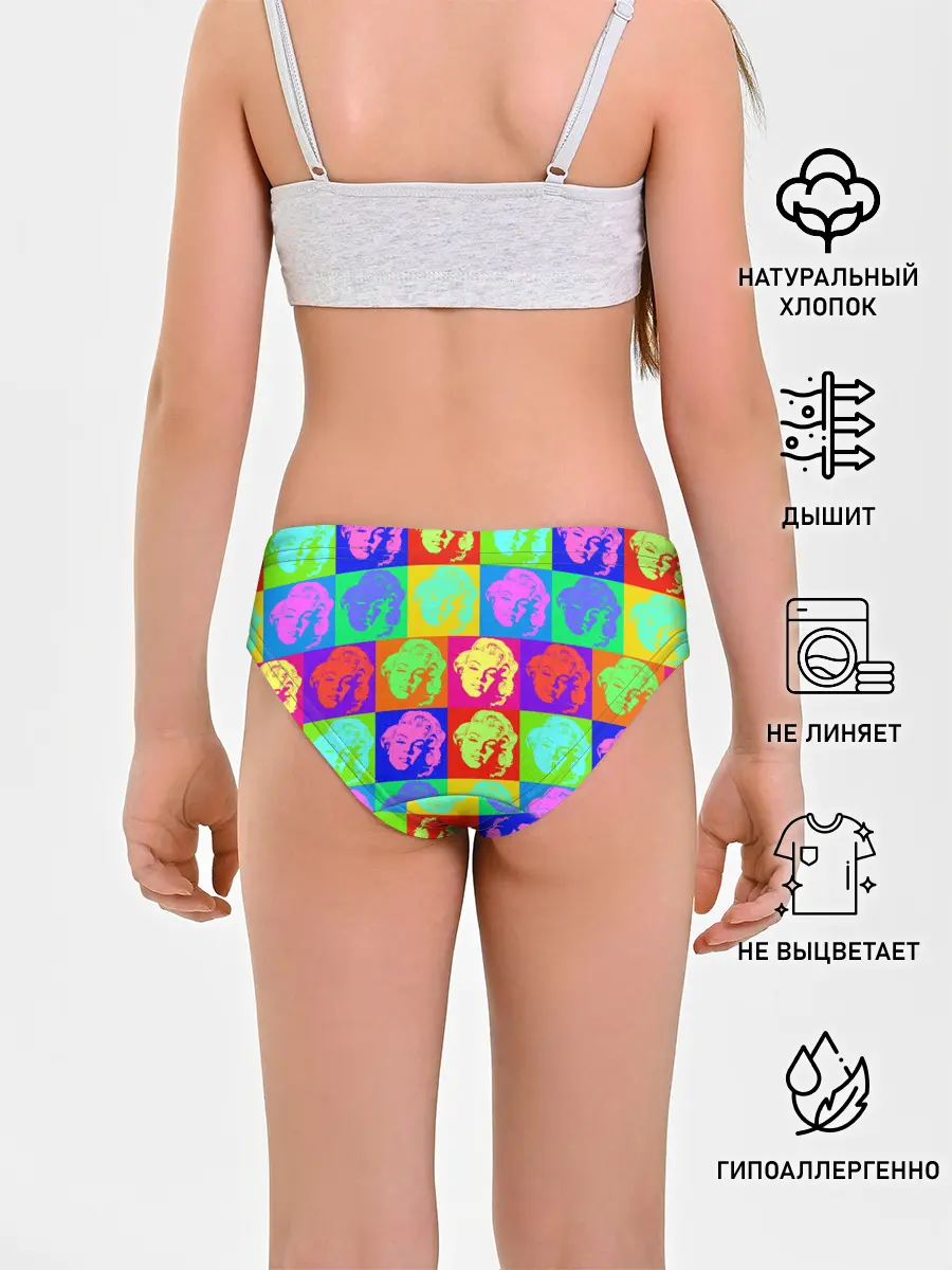 Трусы для девочек / pop-art Marilyn Monroe