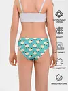 Трусы для девочек / Овечки паттерн на бирюзовом