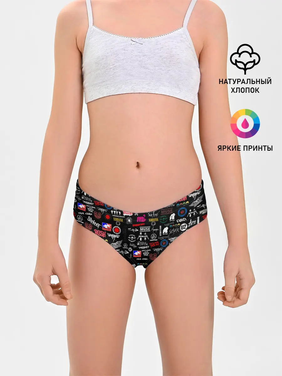 Трусы для девочек / ЛОГОТИПЫ РОК ГРУПП | PATTERN