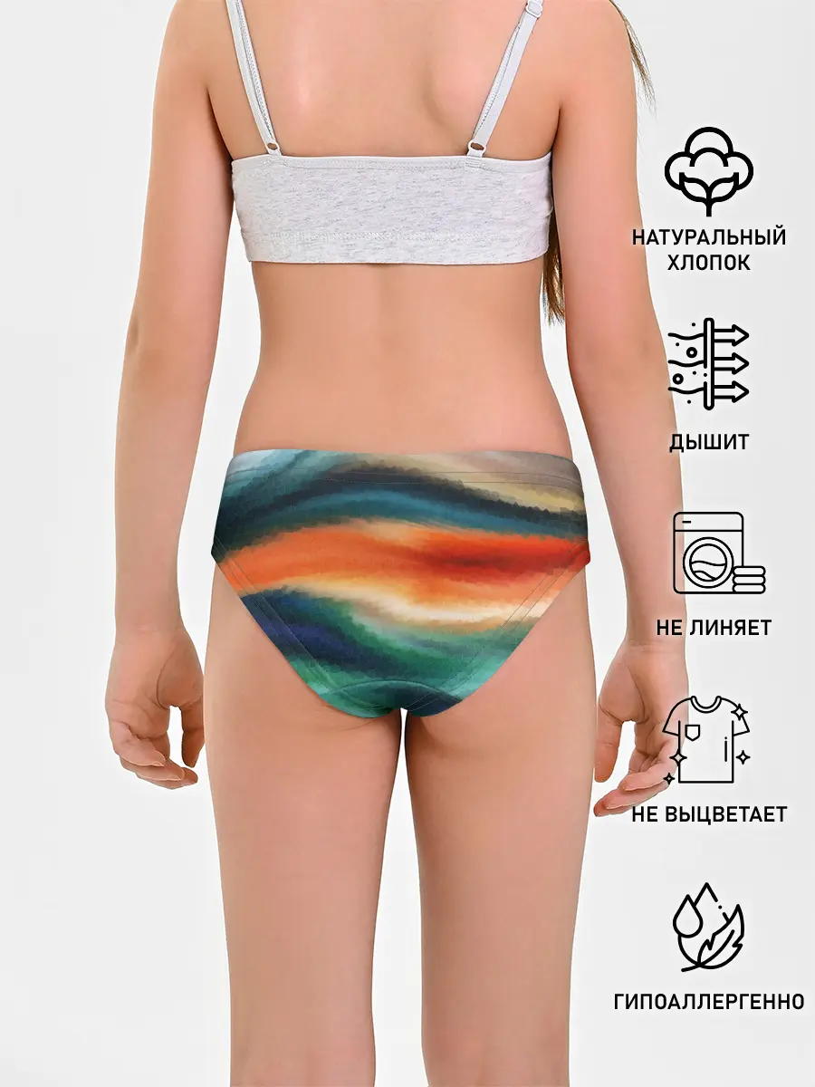 Трусы для девочек / Мозаичный абстрактный узор