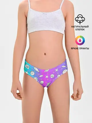 Трусы для девочек / Ракушки с градиентом