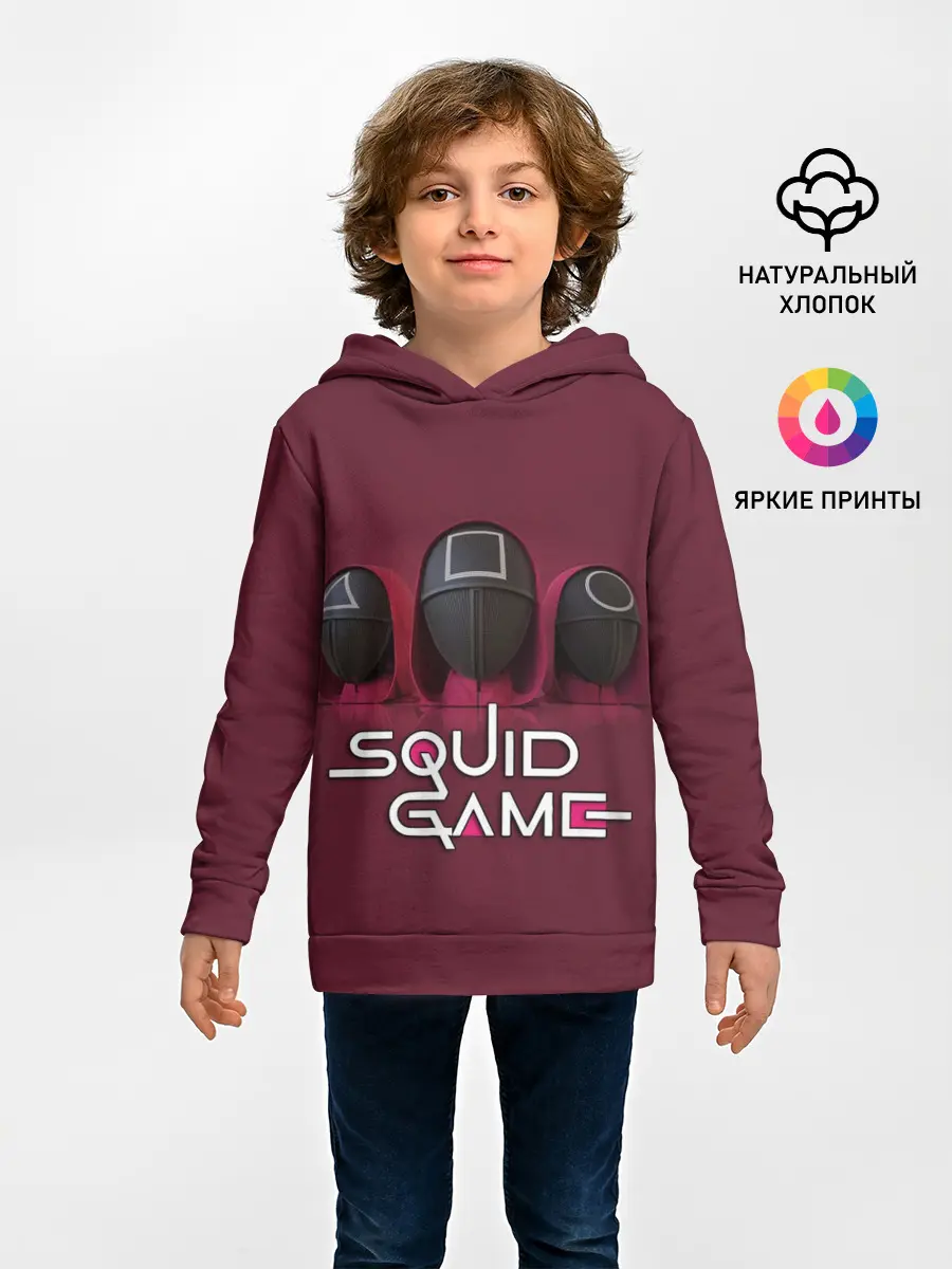 Детское худи / ИГРА В КАЛЬМАРА ТРИО | SQUID GAME TRIO
