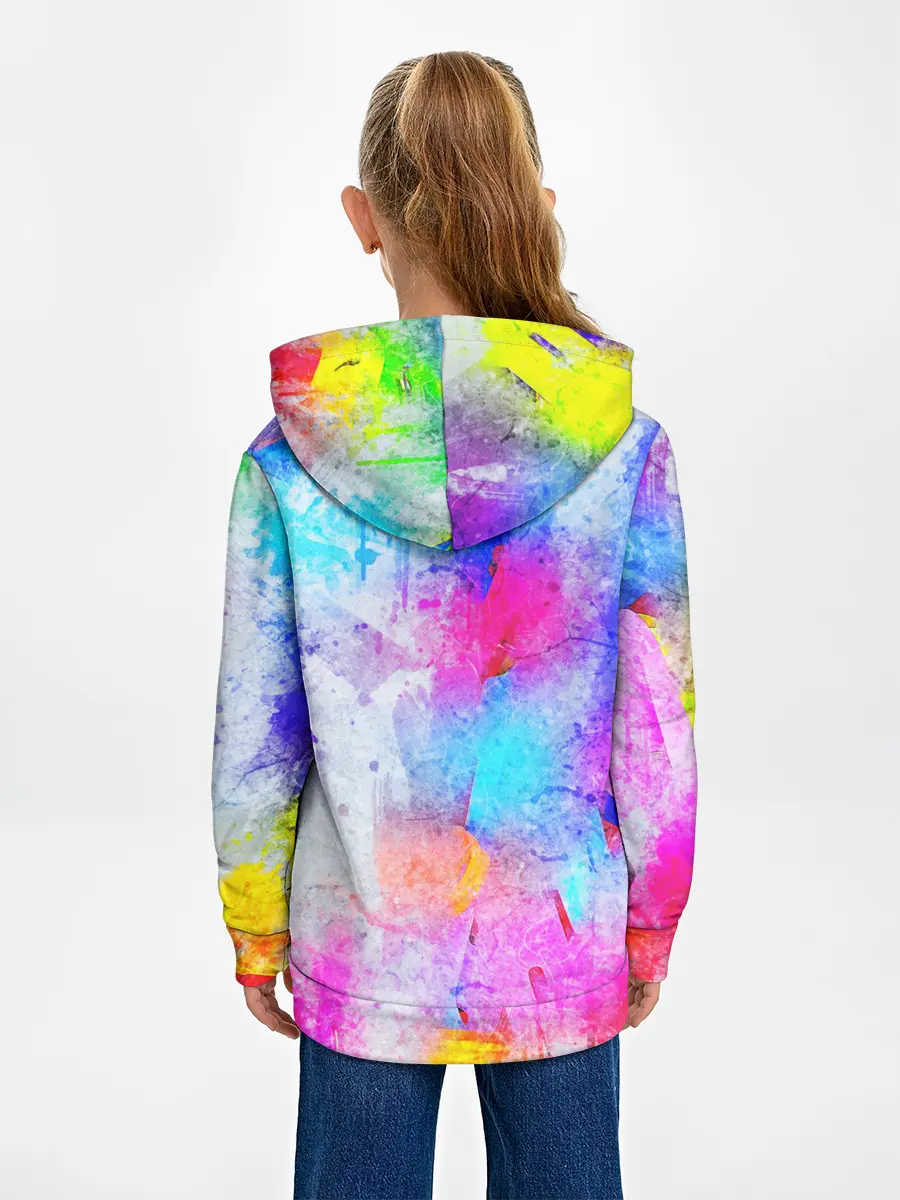 Детское худи / НЕОНОВЫЕ ПОТЕРТОСТИ