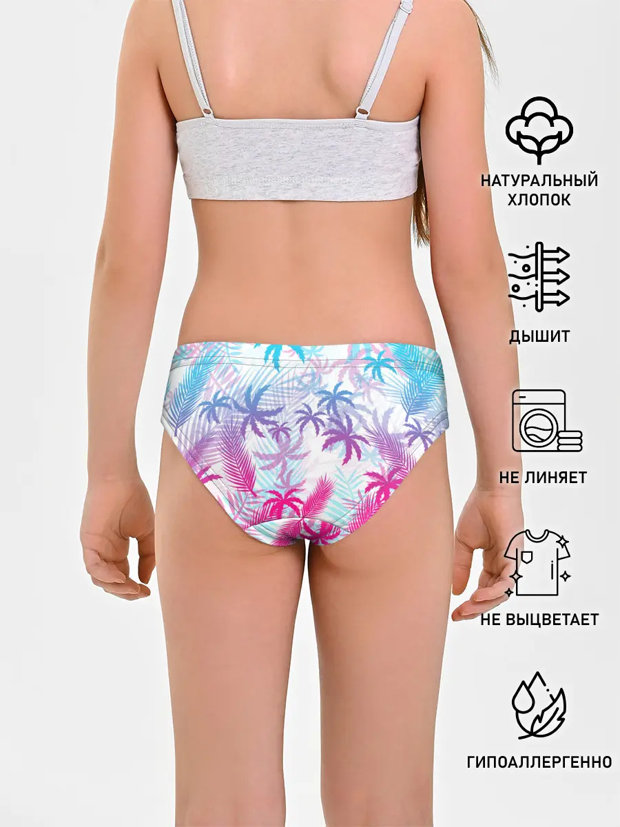 Трусы для девочек / НЕОНОВЫЕ ПАЛЬМЫ