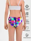 Трусы для девочек / РАЗНОЦВЕТНЫЕ ПИКСЕЛИ / КУБЫ