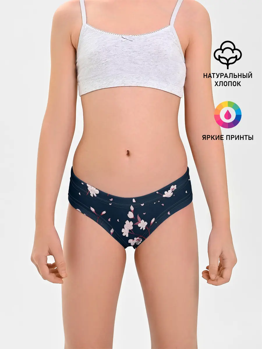 Трусы для девочек / Веточки сакуры