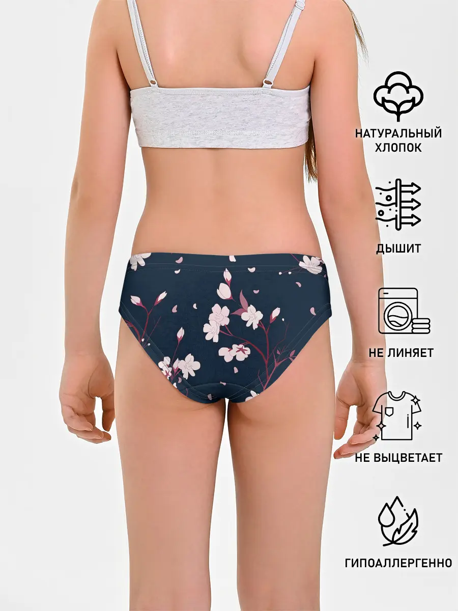 Трусы для девочек / Веточки сакуры