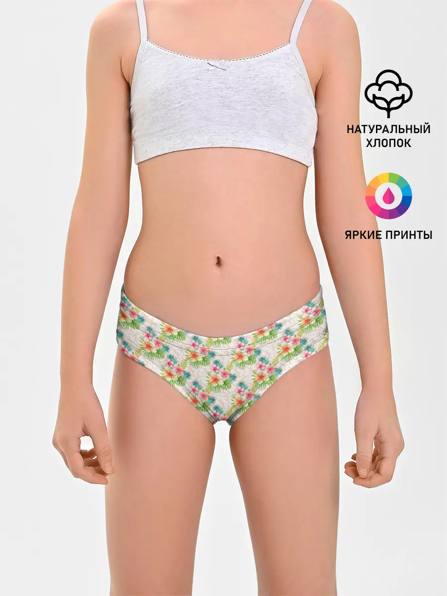 Трусы для девочек / Гавайские цветы