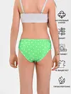 Трусы для девочек / Горошек на зеленом