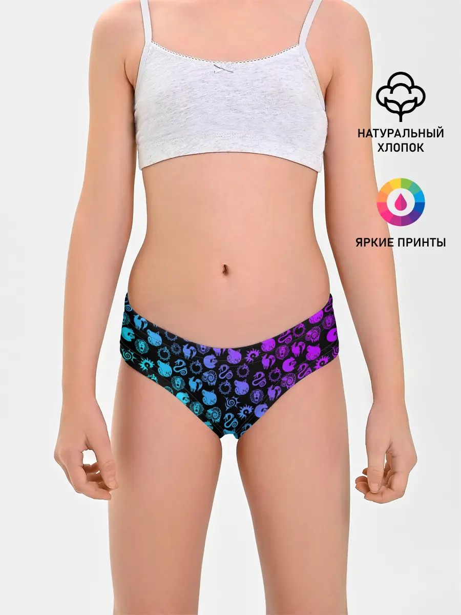 Трусы для девочек / 7 СМЕРТНЫХ ГРЕХОВ НЕОН ЭМБЛЕМЫ