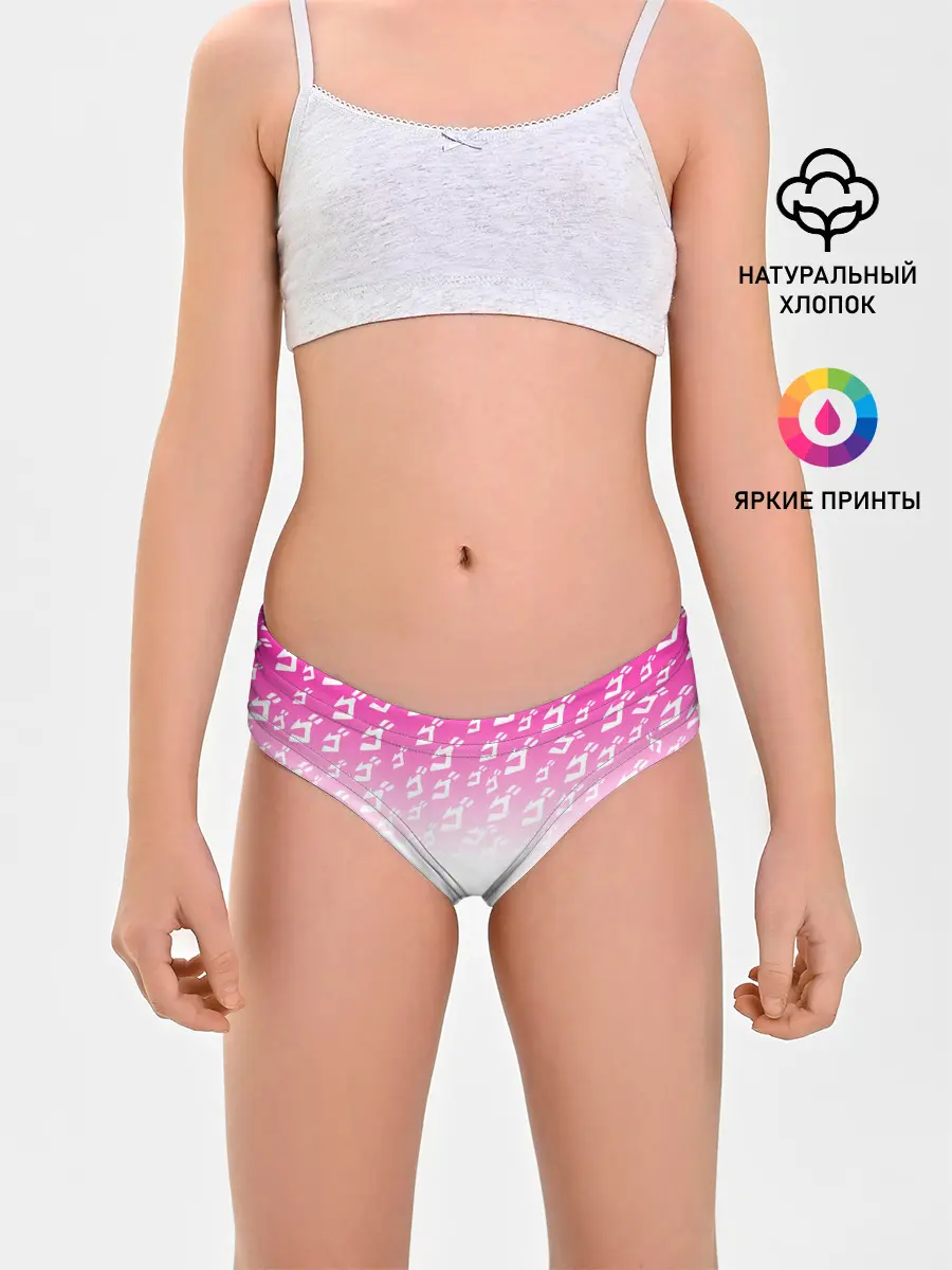 Трусы для девочек / Паттерн розовый джоджо