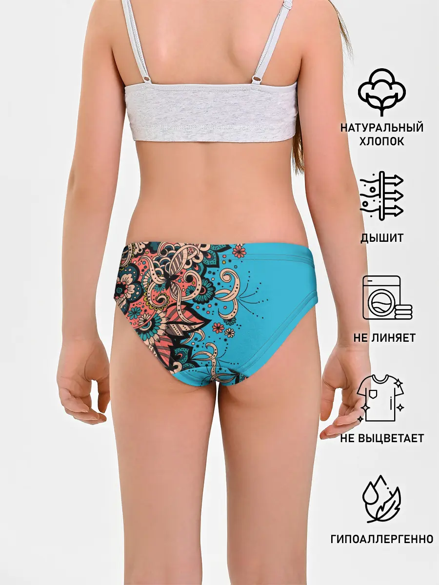 Трусы для девочек / Цветочная фантазия