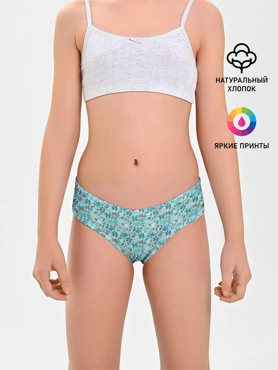 Трусы для девочек / Зимний Лесной Пейзаж