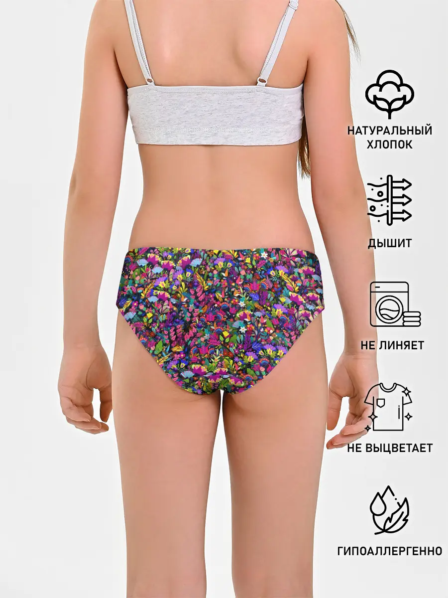 Трусы для девочек / Мистические цветы