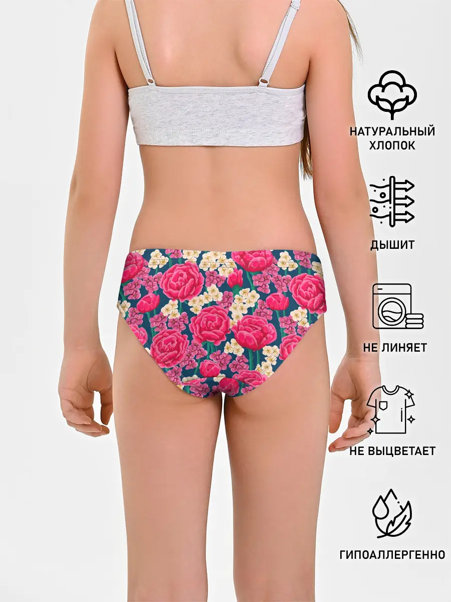 Трусы для девочек / Поле роз