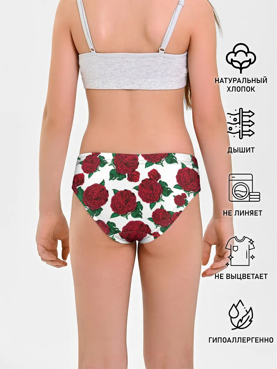 Трусы для девочек / Винтажные розы