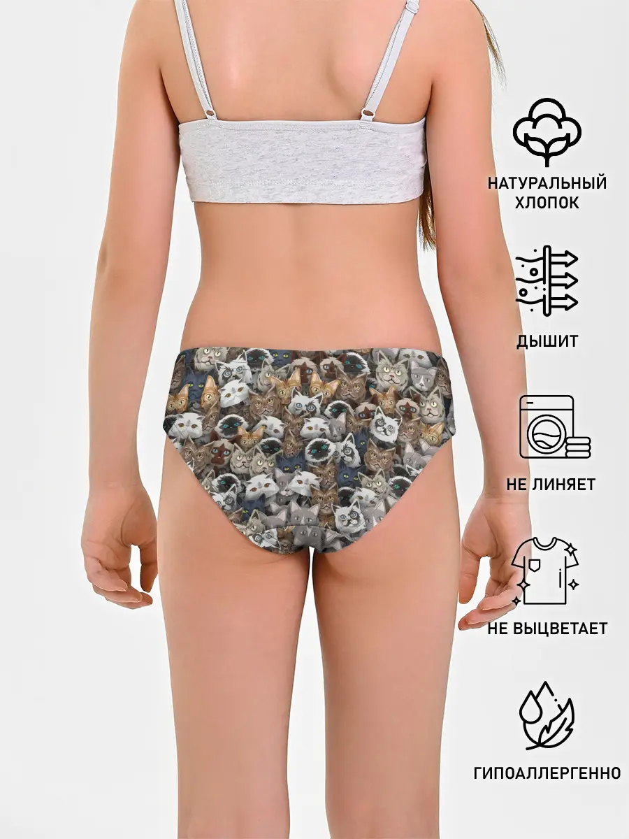 Трусы для девочек / Коты разных пород