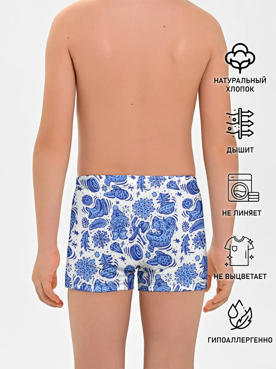 Трусы для мальчиков / Сибирская гжель