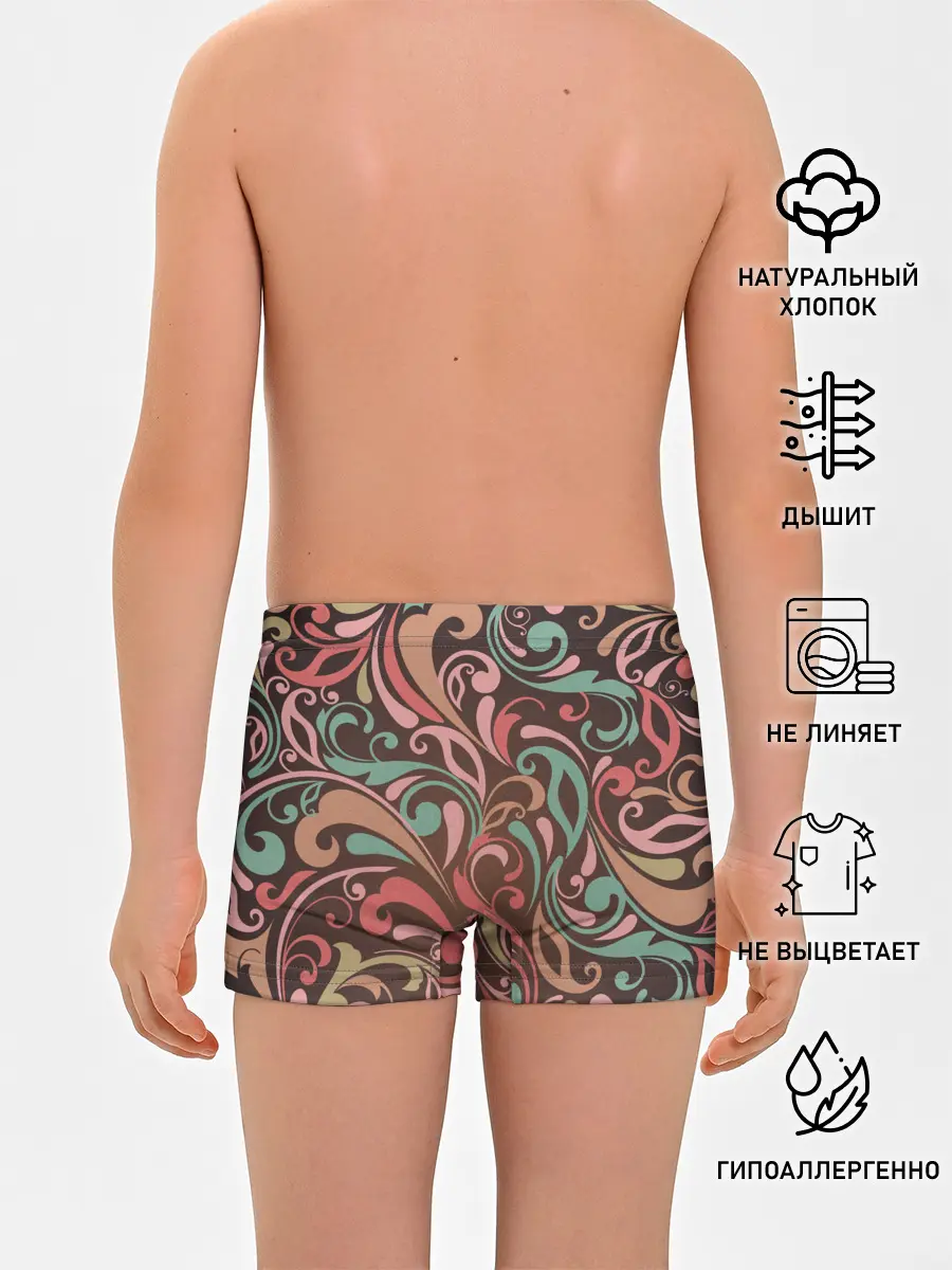 Трусы для мальчиков / Узор хохломы
