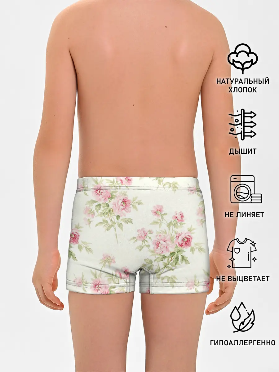 Трусы для мальчиков / Розовые розы