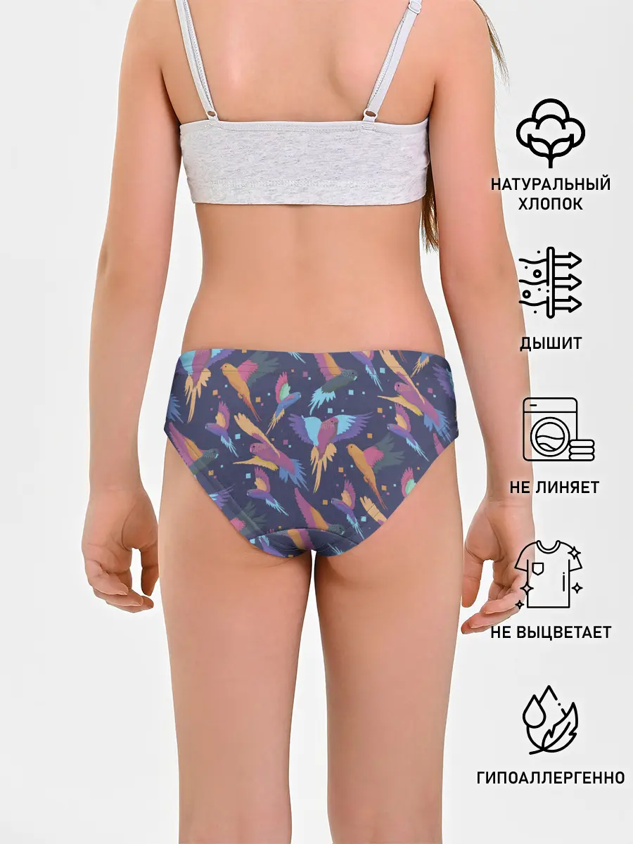 Трусы для девочек / Райские попугаи