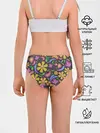 Трусы для девочек / летние цветы узор на темном