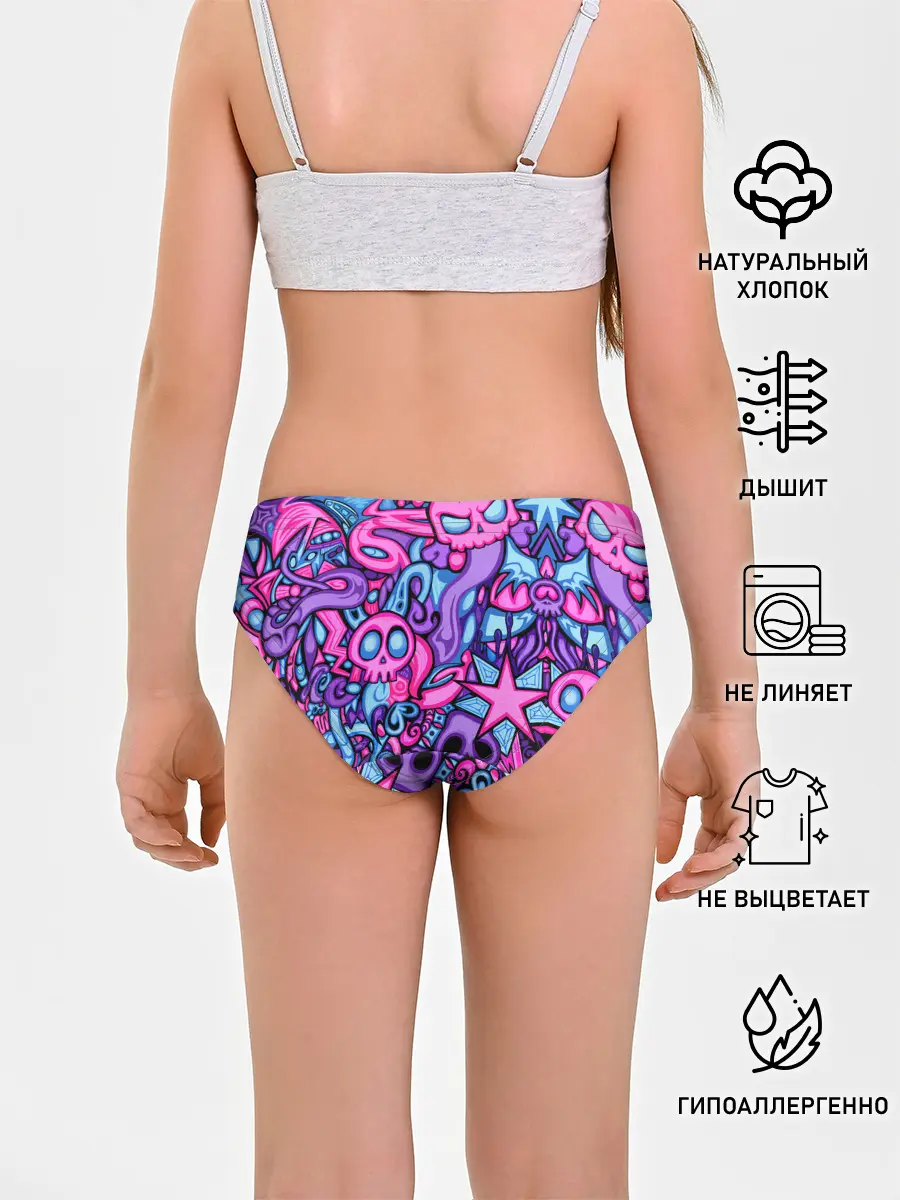 Трусы для девочек / Граффити монстры