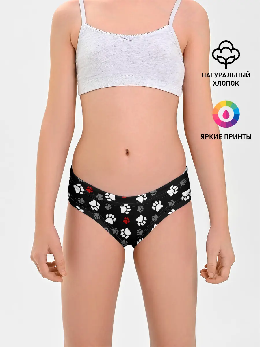 Трусы для девочек / Следы лап