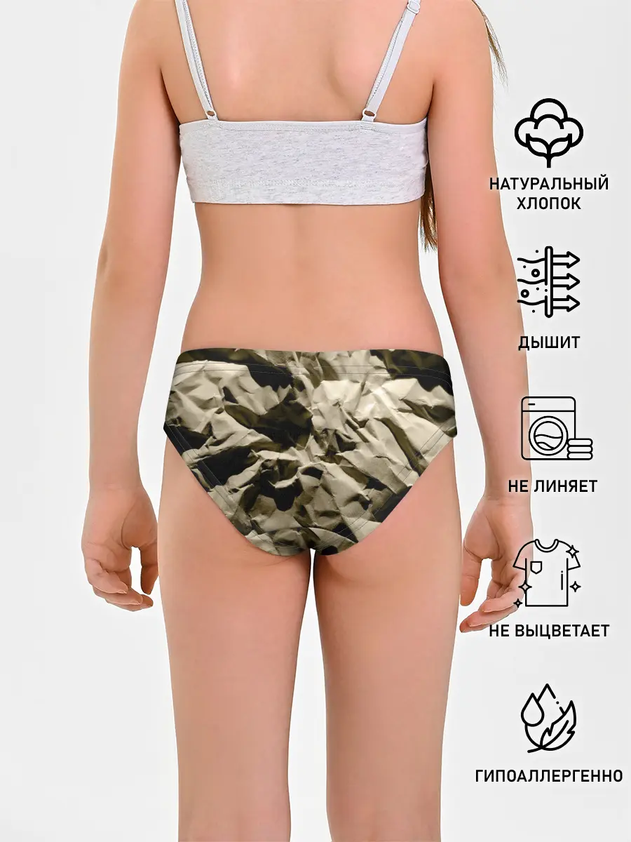 Трусы для девочек / Мягкая мятая бумага