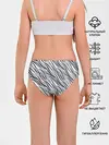 Трусы для девочек / Черно-белый полосатый тигровый