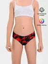 Трусы для девочек / Красный на черном