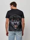 Мужская базовая футболка / СЕРЫЙ ВОЛК 3D