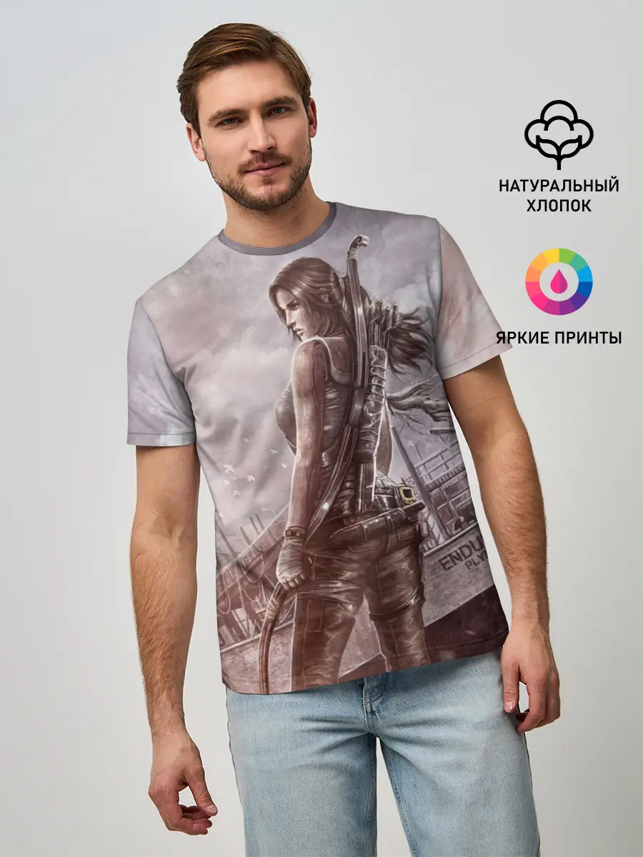Мужская базовая футболка / Tomb Raider