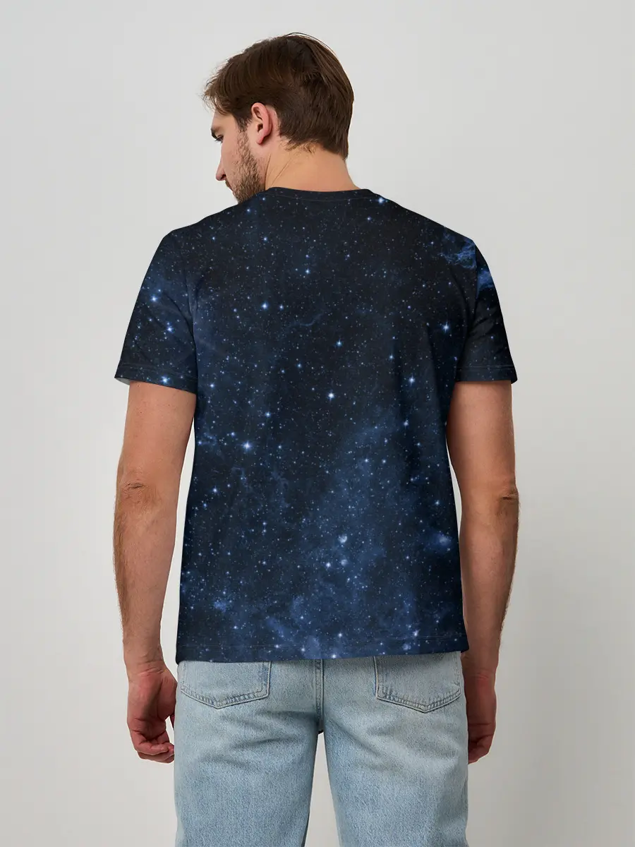 Мужская базовая футболка / Душа идущая в космос | Soul space