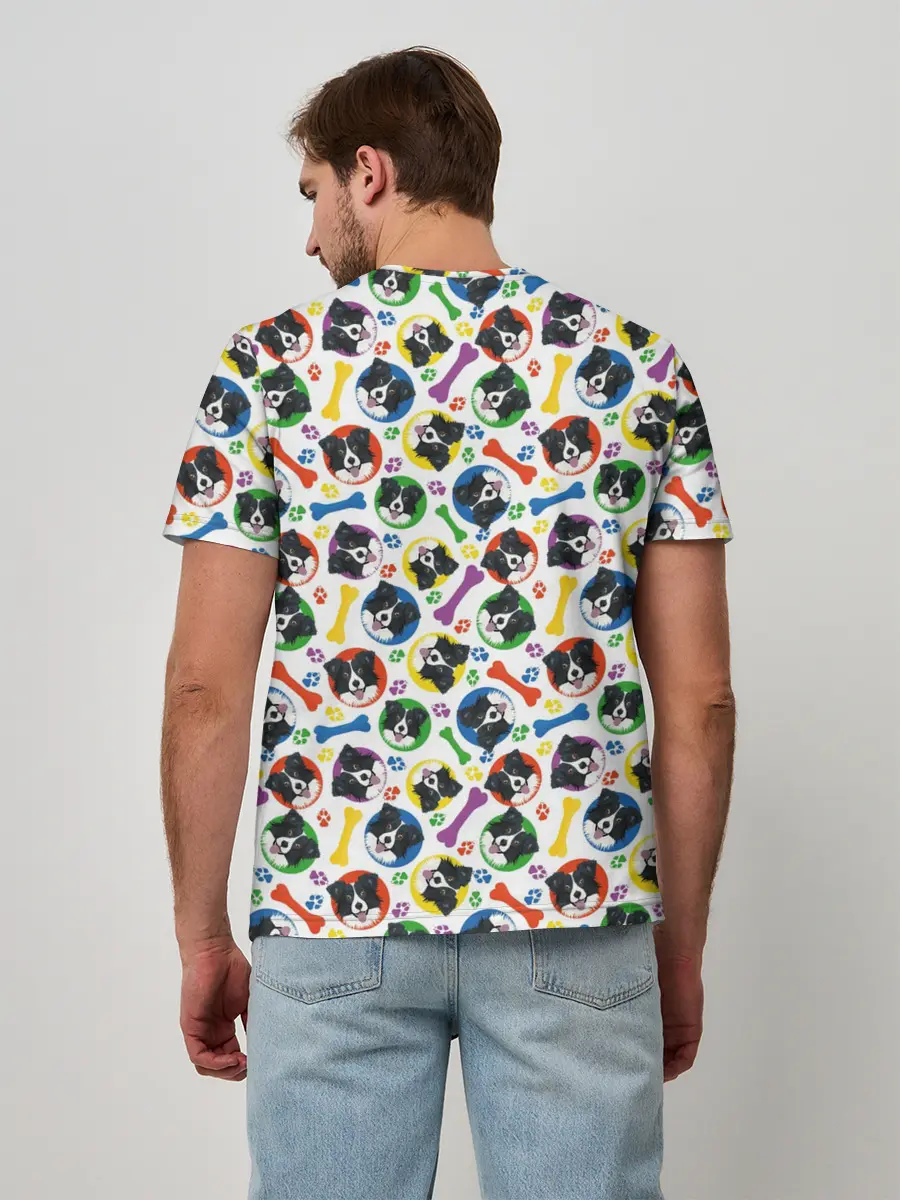 Мужская базовая футболка / Бордер-Колли