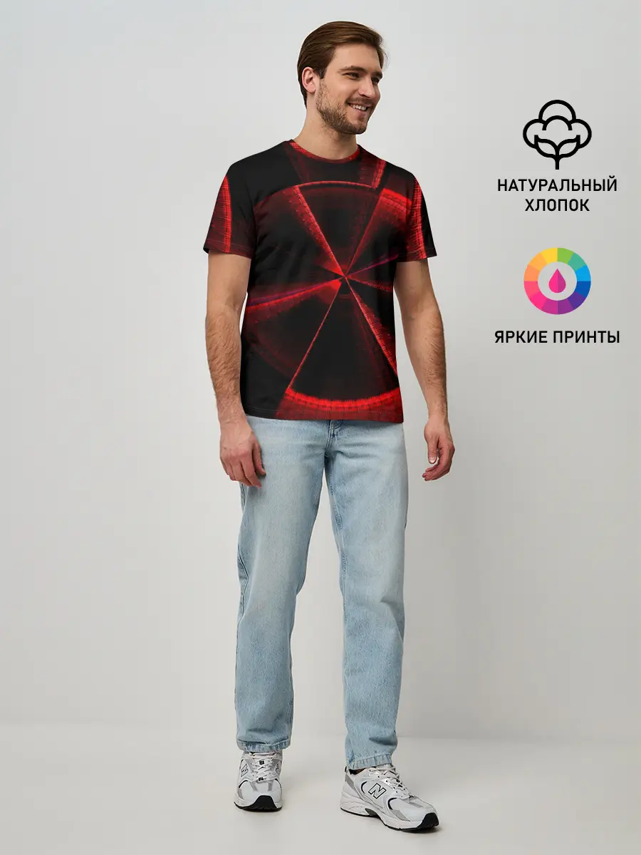 Мужская базовая футболка / Атомный неон