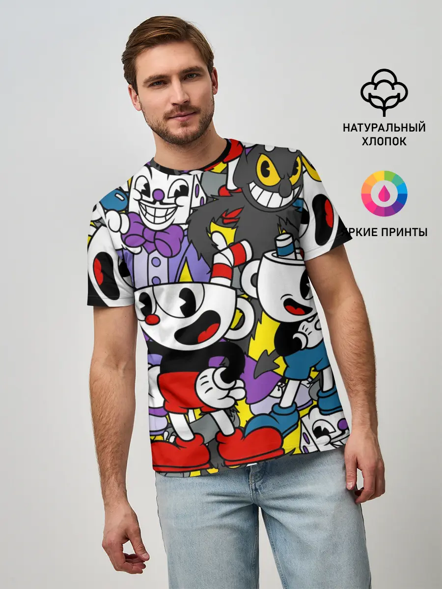 Мужская базовая футболка / Cuphead