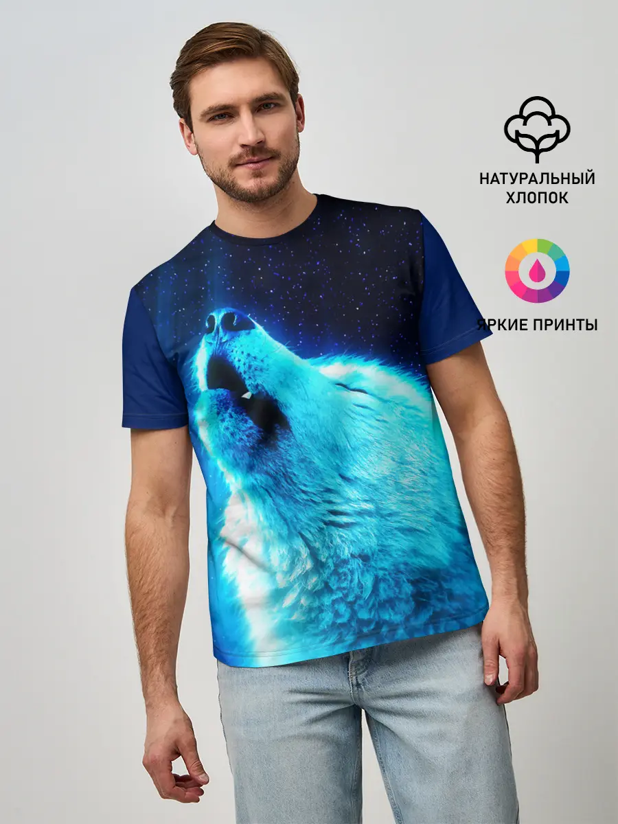 Мужская базовая футболка / ВОЛЧИЙ ВОЙ