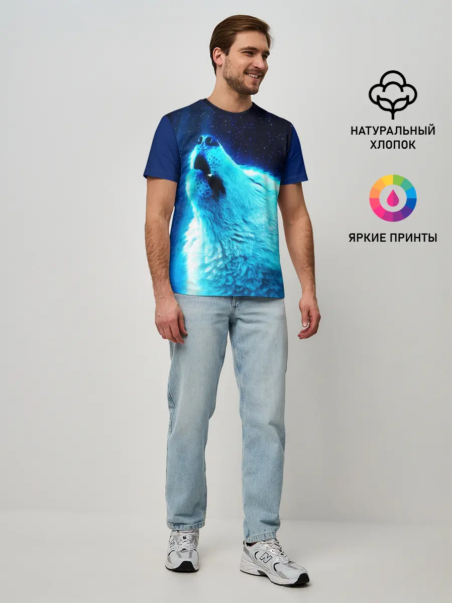 Мужская базовая футболка / ВОЛЧИЙ ВОЙ