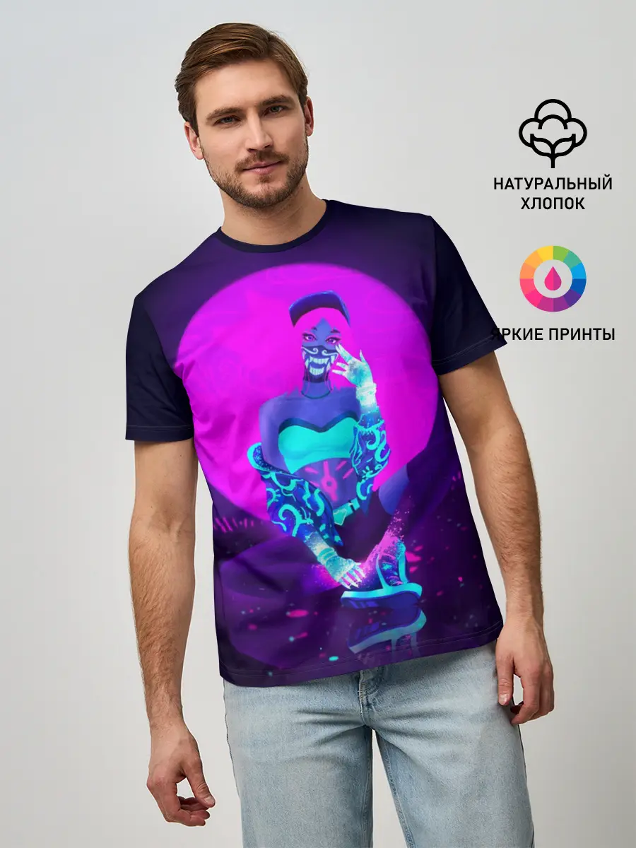 Мужская базовая футболка / Akali. KDA